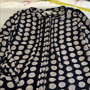 Banana Republic Black and White Polka Dot Blouse